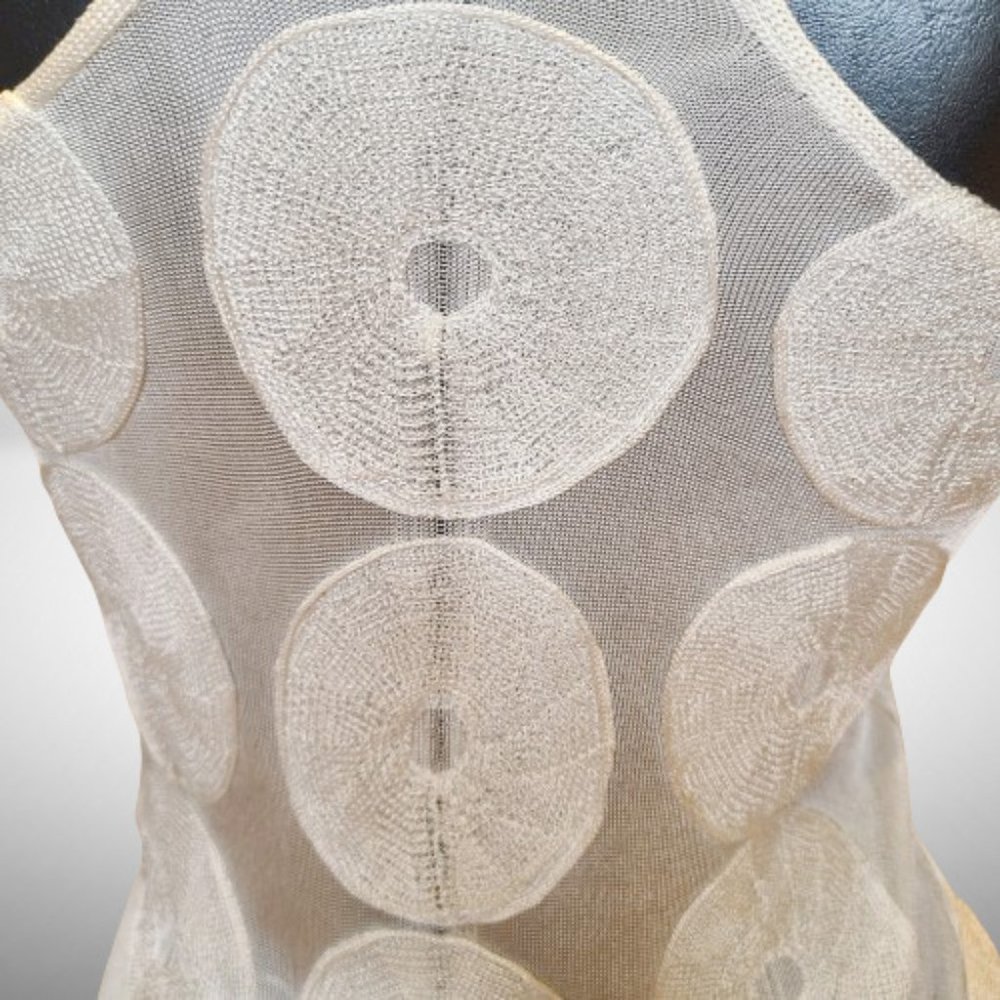 YVES  SAINT LAURENT STUNNING EMBROIDERED FORMAL TANK TOP - SIZE SMALL - Picture 8 of 13